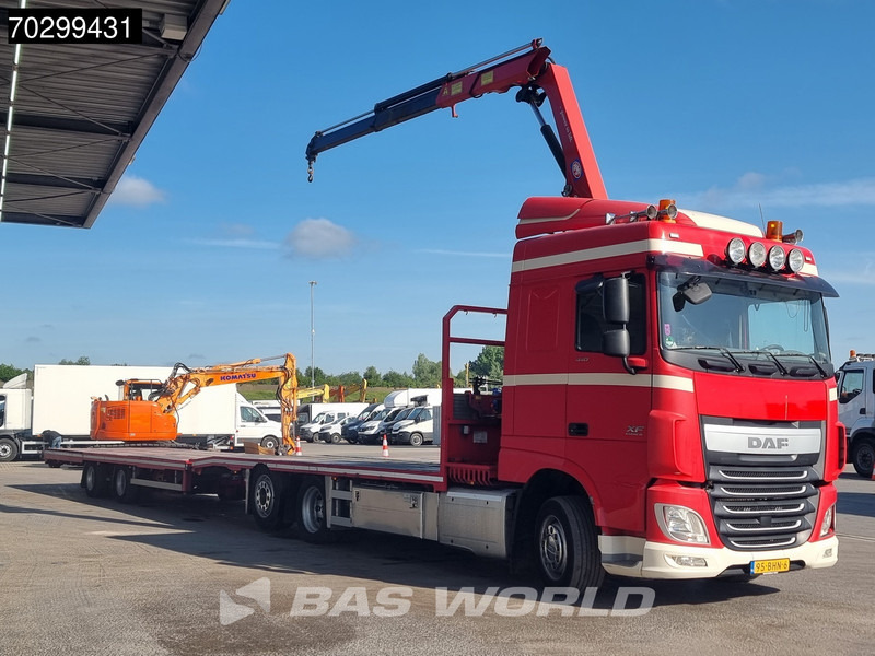 DAF XF 440 6X2 NL-combi Transporter HMF 900-K2 Kran Winch Lift-Lenkachse Euro 6 - Vrachtwagen met open laadbak, Kraanwagen: afbeelding 3 DAF XF 440 6X2 NL-combi Transporter HMF 900-K2 Kran Winch Lift-Lenkachse Euro 6 - Vrachtwagen met open laadbak, Kraanwagen: afbeelding 3