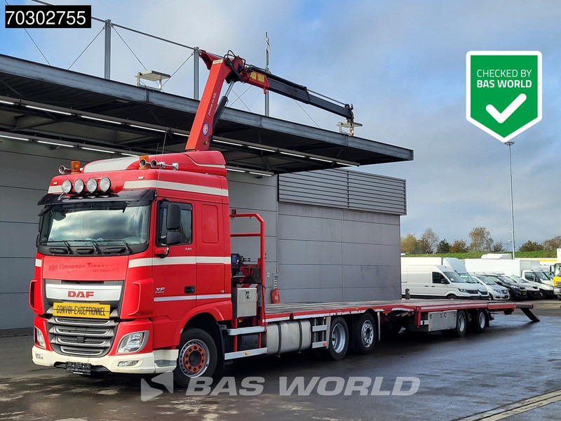 DAF XF 440 XF 6X2 NL-Truck Transporter APK HMF 900-K2 crane Winch Lift-Lenkachse Euro 6 - Vrachtwagen met open laadbak, Kraanwagen: afbeelding 1 DAF XF 440 XF 6X2 NL-Truck Transporter APK HMF 900-K2 crane Winch Lift-Lenkachse Euro 6 - Vrachtwagen met open laadbak, Kraanwagen: afbeelding 1