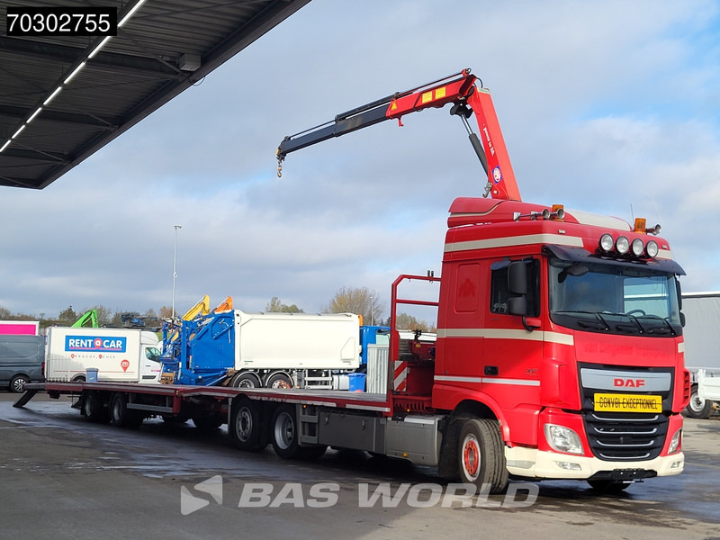 DAF XF 440 XF 6X2 NL-Truck Transporter APK HMF 900-K2 crane Winch Lift-Lenkachse Euro 6 - Vrachtwagen met open laadbak, Kraanwagen: afbeelding 2 DAF XF 440 XF 6X2 NL-Truck Transporter APK HMF 900-K2 crane Winch Lift-Lenkachse Euro 6 - Vrachtwagen met open laadbak, Kraanwagen: afbeelding 2