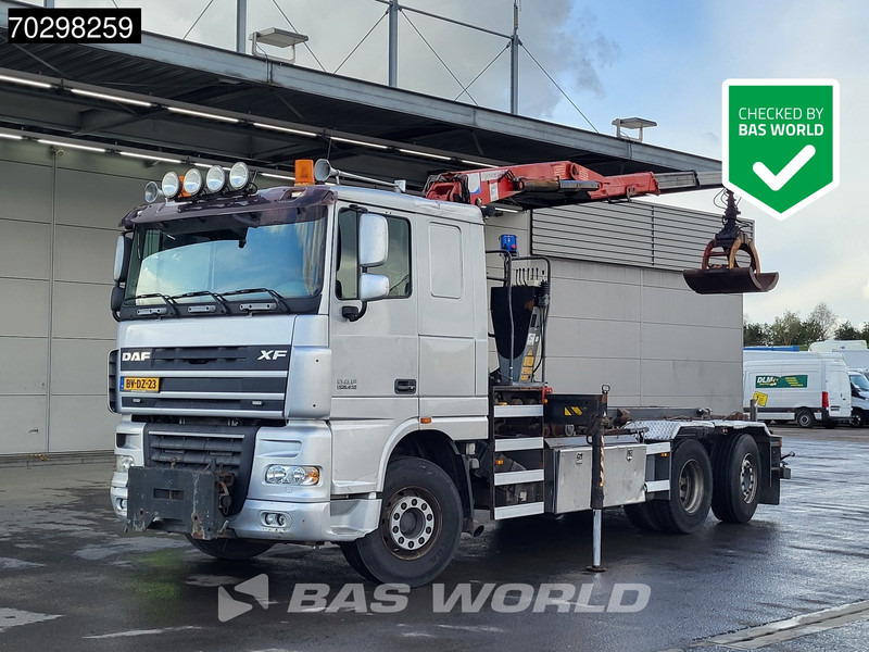 DAF XF105.410 XF 6X2 NL-Truck HMF 1643 Z2 Crane 24T Container system Lift+Steering-Axle Euro 5 - Kabelsysteem truck, Kraanwagen: afbeelding 1 DAF XF105.410 XF 6X2 NL-Truck HMF 1643 Z2 Crane 24T Container system Lift+Steering-Axle Euro 5 - Kabelsysteem truck, Kraanwagen: afbeelding 1