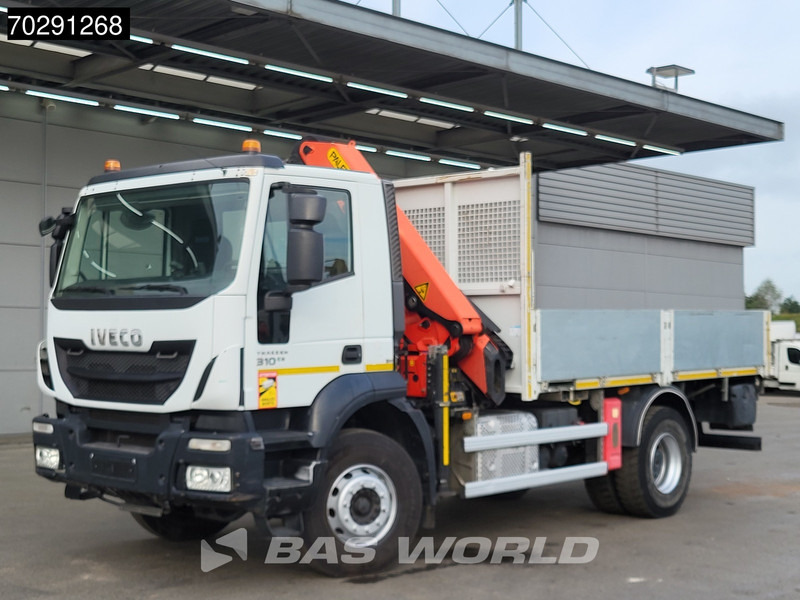 Vrachtwagen met open laadbak, Kraanwagen Iveco Trakker 310 4X2 Palfinger PK14002 EH Crane Kran Rotator Steelsuspension Big-Axle Manual Euro 6: afbeelding 10