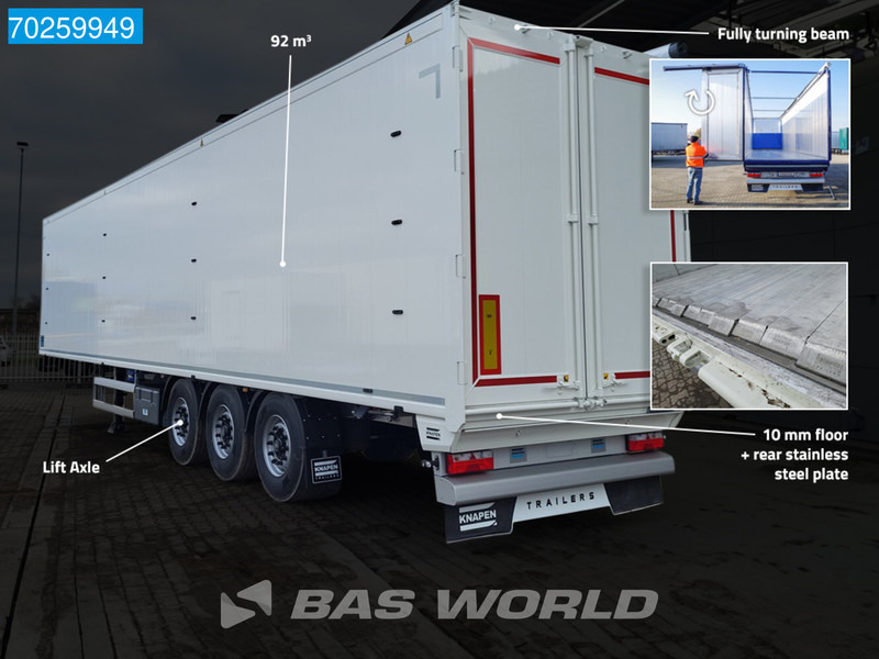 Knapen K100 10MM 92m3 3 axles NEW 92M3 10mm Liftachse - Schuifvloer oplegger: afbeelding 2 Knapen K100 10MM 92m3 3 axles NEW 92M3 10mm Liftachse - Schuifvloer oplegger: afbeelding 2