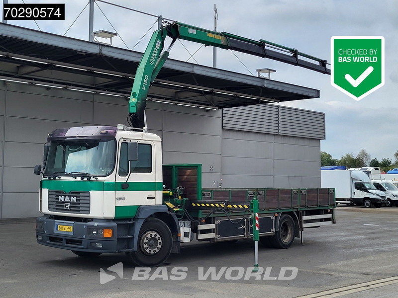 MAN 18.224 18 M 4X2 NL-Truck APK Fassi F150A.24 Kran Crane Manual Euro 2 - Vrachtwagen met open laadbak, Kraanwagen: afbeelding 1 MAN 18.224 18 M 4X2 NL-Truck APK Fassi F150A.24 Kran Crane Manual Euro 2 - Vrachtwagen met open laadbak, Kraanwagen: afbeelding 1