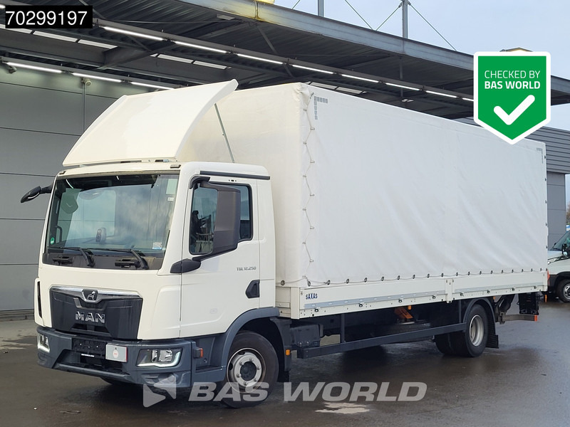MAN TGL 12.250 4X2 12tonner 1500kg Ladebordwand Automatic Cruise Control Euro 6 - Schuifzeilen vrachtwagen: afbeelding 1 MAN TGL 12.250 4X2 12tonner 1500kg Ladebordwand Automatic Cruise Control Euro 6 - Schuifzeilen vrachtwagen: afbeelding 1