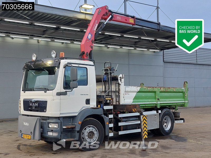 MAN TGM 18.290 4X2 HMF1035-K2 Crane Kran 6m3 3-side tipper Automatic Euro 5 - Kipper vrachtwagen, Kraanwagen: afbeelding 1 MAN TGM 18.290 4X2 HMF1035-K2 Crane Kran 6m3 3-side tipper Automatic Euro 5 - Kipper vrachtwagen, Kraanwagen: afbeelding 1