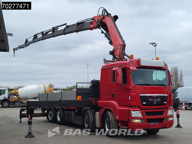 Vrachtwagen met open laadbak, Kraanwagen MAN TGS 35.480 8X4 Fassi F800BXP.28 Kran Crane Hydrodrive Lift-Lenkachse Euro 4: afbeelding 6