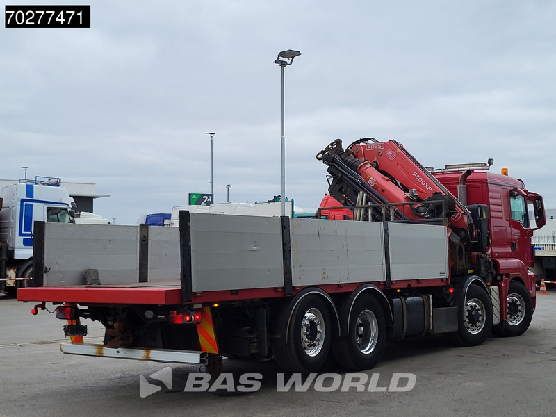 Vrachtwagen met open laadbak, Kraanwagen MAN TGS 35.480 8X4 Fassi F800BXP.28 Kran Crane Hydrodrive Lift-Lenkachse Euro 4: afbeelding 10