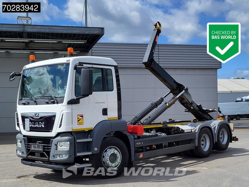 MAN TGX 28.460 6X2 20tons Marrel hooklift Lift axle Automatic Euro 6 - Haakarmsysteem vrachtwagen: afbeelding 1 MAN TGX 28.460 6X2 20tons Marrel hooklift Lift axle Automatic Euro 6 - Haakarmsysteem vrachtwagen: afbeelding 1