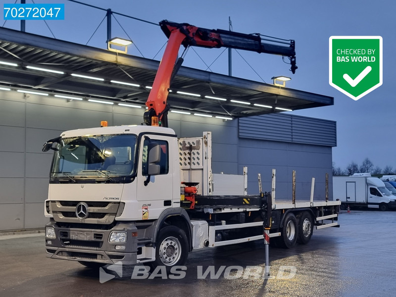 Mercedes-Benz Actros 2536 6X2 Palfinger PK14002-EH A Remote Lift+Lenkachse EEV - Vrachtwagen met open laadbak, Kraanwagen: afbeelding 1 Mercedes-Benz Actros 2536 6X2 Palfinger PK14002-EH A Remote Lift+Lenkachse EEV - Vrachtwagen met open laadbak, Kraanwagen: afbeelding 1