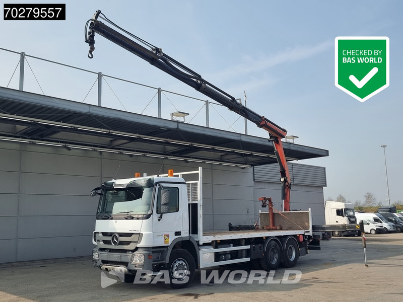 Mercedes-Benz Actros 2641 6X4 Palfinger PK18002-EH Remote Full Steel Euro 5 - Vrachtwagen met open laadbak, Kraanwagen: afbeelding 1 Mercedes-Benz Actros 2641 6X4 Palfinger PK18002-EH Remote Full Steel Euro 5 - Vrachtwagen met open laadbak, Kraanwagen: afbeelding 1