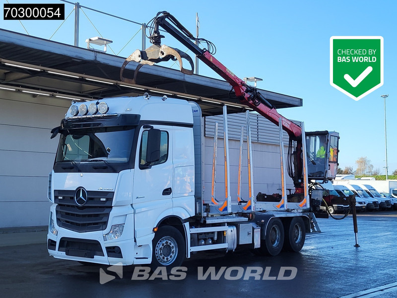 Mercedes-Benz Actros 2663 Actros 6X4 Timber truck FTG V10CX.81 wood crane Big-Axle Automatic Euro 6 - Houttransport, Kraanwagen: afbeelding 1 Mercedes-Benz Actros 2663 Actros 6X4 Timber truck FTG V10CX.81 wood crane Big-Axle Automatic Euro 6 - Houttransport, Kraanwagen: afbeelding 1