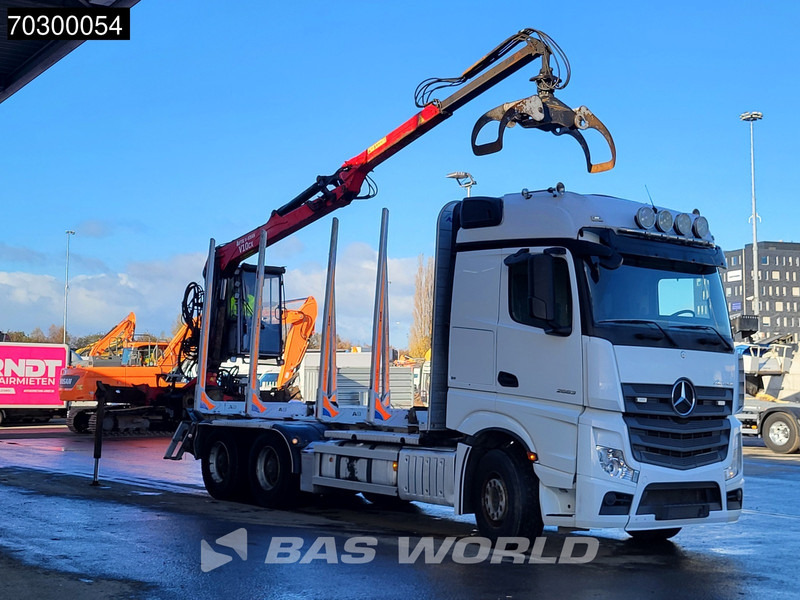 Mercedes-Benz Actros 2663 Actros 6X4 Timber truck FTG V10CX.81 wood crane Big-Axle Automatic Euro 6 - Houttransport, Kraanwagen: afbeelding 3 Mercedes-Benz Actros 2663 Actros 6X4 Timber truck FTG V10CX.81 wood crane Big-Axle Automatic Euro 6 - Houttransport, Kraanwagen: afbeelding 3