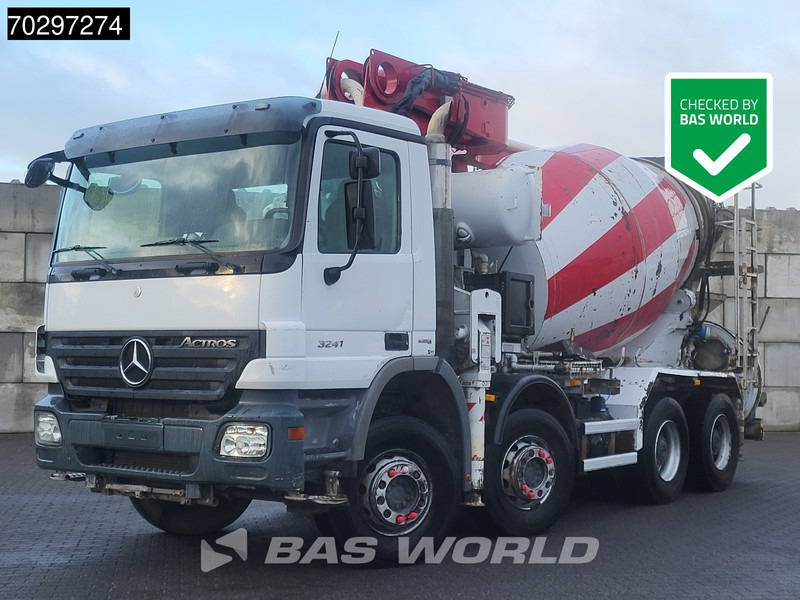 Mercedes-Benz Actros 3241 8X4 Putzmeister M24-3 Pump + 9m3 LIEBHERR Mixer Steelsuspension 3-Pedals Euro 4 - Betonpomp: afbeelding 1 Mercedes-Benz Actros 3241 8X4 Putzmeister M24-3 Pump + 9m3 LIEBHERR Mixer Steelsuspension 3-Pedals Euro 4 - Betonpomp: afbeelding 1