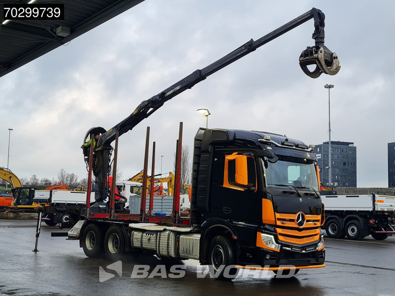 Mercedes-Benz Actros 3353 6X4 Palfinger Epsilon M12Z woodcrane Holztransport Retarder Euro 6 - Houttransport, Kraanwagen: afbeelding 3 Mercedes-Benz Actros 3353 6X4 Palfinger Epsilon M12Z woodcrane Holztransport Retarder Euro 6 - Houttransport, Kraanwagen: afbeelding 3