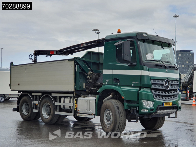 Kipper vrachtwagen, Kraanwagen Mercedes-Benz Arocs 3342 Arocs 6X6 NL-Truck HMF 1643 Z-Crane Kran Steering Axle Big-Axle Euro 6: afbeelding 15