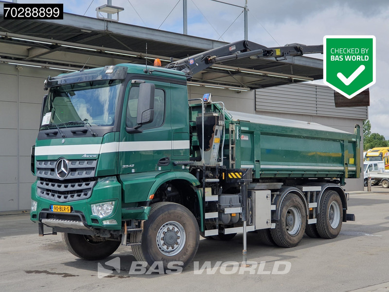 Mercedes-Benz Arocs 3342 Arocs 6X6 NL-Truck HMF 1643 Z-Crane Kran Steering Axle Big-Axle Euro 6 - Kipper vrachtwagen, Kraanwagen: afbeelding 1 Mercedes-Benz Arocs 3342 Arocs 6X6 NL-Truck HMF 1643 Z-Crane Kran Steering Axle Big-Axle Euro 6 - Kipper vrachtwagen, Kraanwagen: afbeelding 1