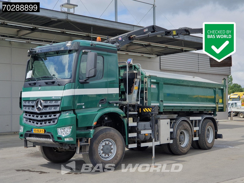 Mercedes-Benz Arocs 3342 Arocs 6X6 NL-Truck HMF 1643 Z-Crane Kran Steering Axle Big-Axle Euro 6 - Kipper vrachtwagen, Kraanwagen: afbeelding 1 Mercedes-Benz Arocs 3342 Arocs 6X6 NL-Truck HMF 1643 Z-Crane Kran Steering Axle Big-Axle Euro 6 - Kipper vrachtwagen, Kraanwagen: afbeelding 1