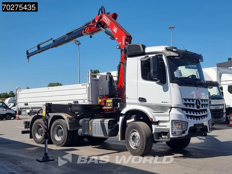 Mercedes-Benz Arocs 3348 6X4 Fassi F255A2.24 Kran Crane 9m3 3-Sided Tipper Big-Axle Euro 6 - Kipper vrachtwagen, Kraanwagen: afbeelding 3 Mercedes-Benz Arocs 3348 6X4 Fassi F255A2.24 Kran Crane 9m3 3-Sided Tipper Big-Axle Euro 6 - Kipper vrachtwagen, Kraanwagen: afbeelding 3