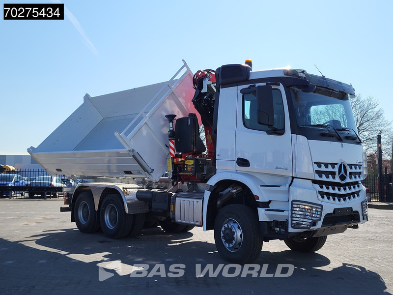 Nieuw Kipper vrachtwagen, Kraanwagen Mercedes-Benz Arocs 3348 6X6 Fassi F255A.2.24 xe-dynamic Kran Dreiseitenkipper Navi Euro 6: afbeelding 11