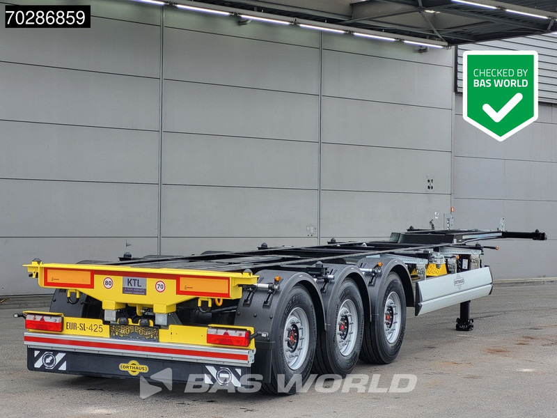 Orthaus TR 3 axles Mutli'45 Lift Axle Extendable SAF - Containertransporter/ Wissellaadbak oplegger: afbeelding 1 Orthaus TR 3 axles Mutli'45 Lift Axle Extendable SAF - Containertransporter/ Wissellaadbak oplegger: afbeelding 1