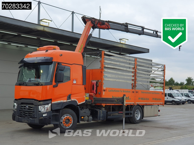 Renault C 380 4X2 Palfinger PK18002-EH D Kran Crane Retarder Standklima Euro 6 - Vrachtwagen met open laadbak, Kraanwagen: afbeelding 1 Renault C 380 4X2 Palfinger PK18002-EH D Kran Crane Retarder Standklima Euro 6 - Vrachtwagen met open laadbak, Kraanwagen: afbeelding 1