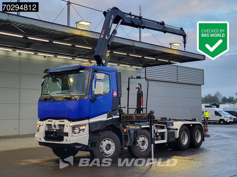 Renault C 430 8X4 HIAB X-Hiduo 188 B-2 Crane + Hook Full Steel Big-Axle Euro 6 - Haakarmsysteem vrachtwagen, Kraanwagen: afbeelding 1 Renault C 430 8X4 HIAB X-Hiduo 188 B-2 Crane + Hook Full Steel Big-Axle Euro 6 - Haakarmsysteem vrachtwagen, Kraanwagen: afbeelding 1