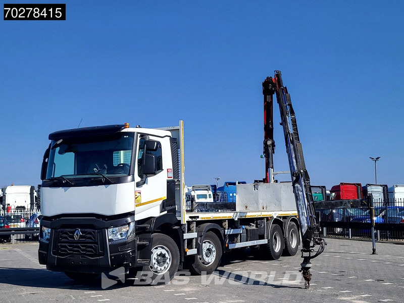 Renault C 430 8X4 Palfinger 22002 EH kran Crane Big-Axle steel suspension Euro 6 - Vrachtwagen met open laadbak, Kraanwagen: afbeelding 5 Renault C 430 8X4 Palfinger 22002 EH kran Crane Big-Axle steel suspension Euro 6 - Vrachtwagen met open laadbak, Kraanwagen: afbeelding 5
