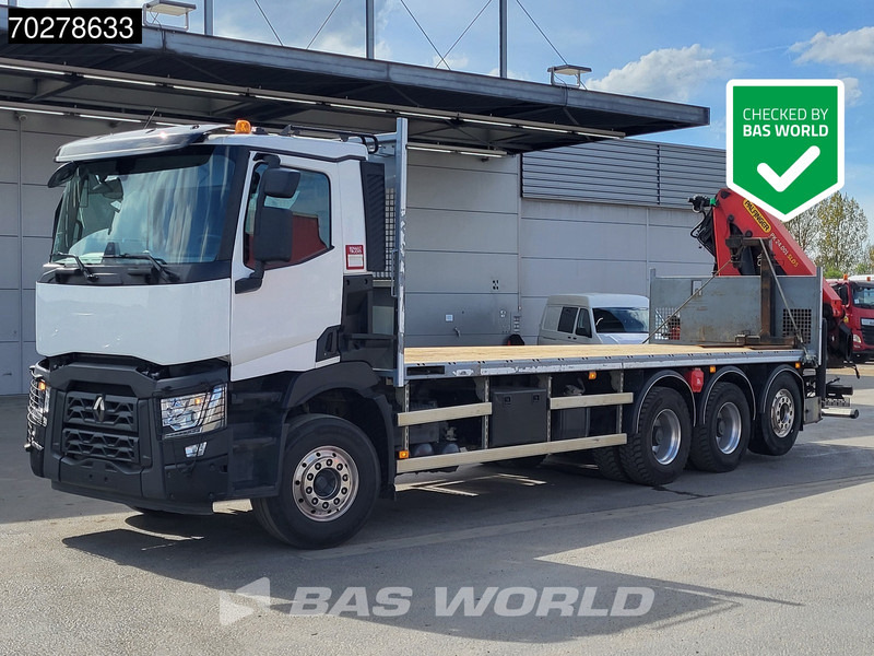 Renault C 480 8X4 Palfinger PK24.001 SLD5 Crane Kran Automatic Liftachse Euro 6 - Vrachtwagen met open laadbak, Kraanwagen: afbeelding 1 Renault C 480 8X4 Palfinger PK24.001 SLD5 Crane Kran Automatic Liftachse Euro 6 - Vrachtwagen met open laadbak, Kraanwagen: afbeelding 1