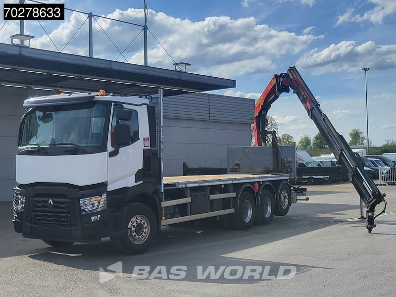 Renault C 480 8X4 Palfinger PK24.001 SLD5 Crane Kran Automatic Liftachse Euro 6 - Vrachtwagen met open laadbak, Kraanwagen: afbeelding 2 Renault C 480 8X4 Palfinger PK24.001 SLD5 Crane Kran Automatic Liftachse Euro 6 - Vrachtwagen met open laadbak, Kraanwagen: afbeelding 2