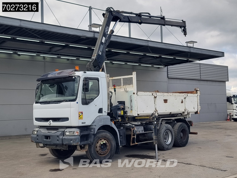 Renault Kerax 360 6X4 Hiab 144 B-2 Hiduo Kran Manual Big-Axle Steelsuspension Euro 3 - Kipper vrachtwagen, Kraanwagen: afbeelding 1 Renault Kerax 360 6X4 Hiab 144 B-2 Hiduo Kran Manual Big-Axle Steelsuspension Euro 3 - Kipper vrachtwagen, Kraanwagen: afbeelding 1