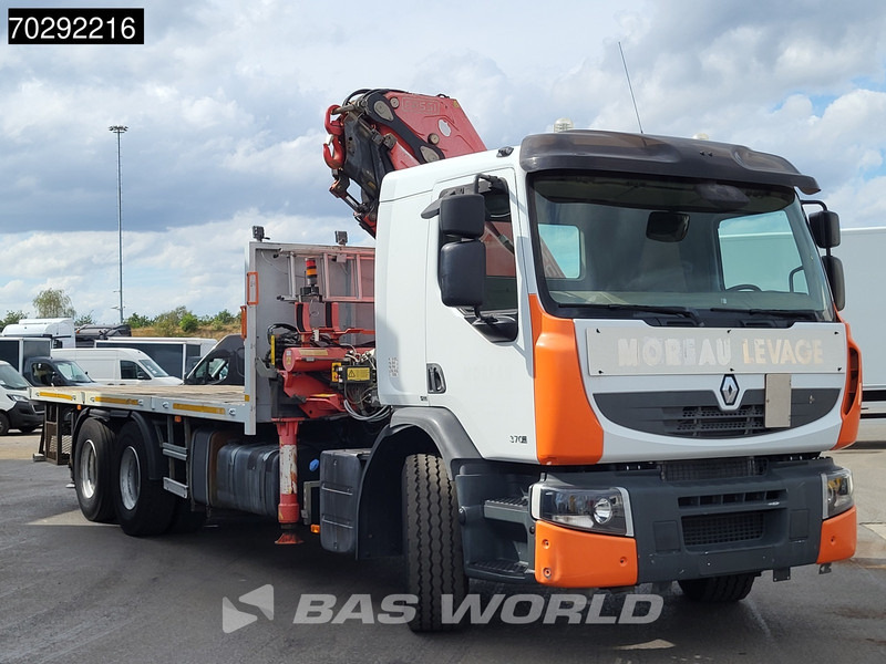 Vrachtwagen met open laadbak, Kraanwagen Renault Premium 370 6X2 Fassi F330B.23 Kran Crane Manual Big-Axle Lift-Axle Euro 4: afbeelding 10