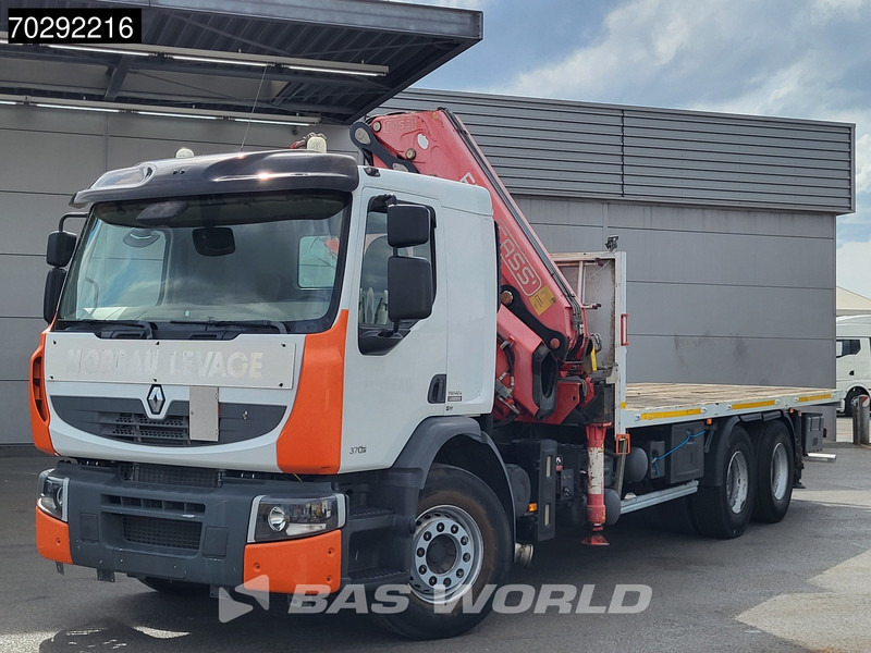Vrachtwagen met open laadbak, Kraanwagen Renault Premium 370 6X2 Fassi F330B.23 Kran Crane Manual Big-Axle Lift-Axle Euro 4: afbeelding 8