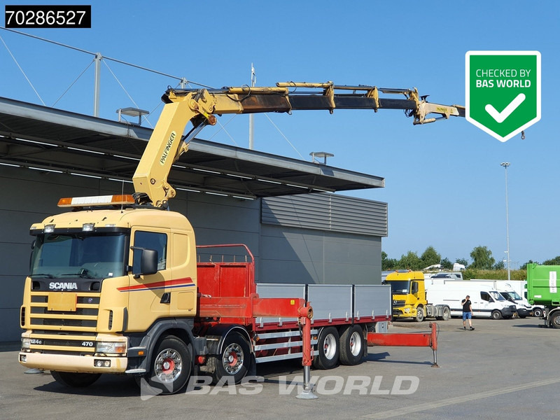 Scania 124G 470 8X4 Palfinger PK45000 C4 Crane Kran Fly-Jib Manual Steering Axle Euro 3 - Vrachtwagen met open laadbak, Kraanwagen: afbeelding 1 Scania 124G 470 8X4 Palfinger PK45000 C4 Crane Kran Fly-Jib Manual Steering Axle Euro 3 - Vrachtwagen met open laadbak, Kraanwagen: afbeelding 1