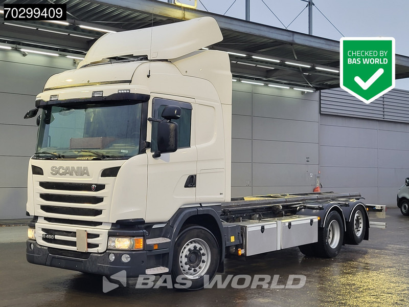Scania G450 G 6X2 Full air suspension Automatic Lift+steering Axle Euro 6 - Containertransporter/ Wissellaadbak vrachtwagen: afbeelding 1 Scania G450 G 6X2 Full air suspension Automatic Lift+steering Axle Euro 6 - Containertransporter/ Wissellaadbak vrachtwagen: afbeelding 1