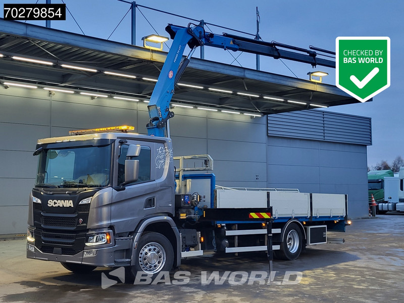 Scania P280 4X2 HMF 1420K-RC Kran Crane Leather seats Automatic Euro 6 - Vrachtwagen met open laadbak, Kraanwagen: afbeelding 1 Scania P280 4X2 HMF 1420K-RC Kran Crane Leather seats Automatic Euro 6 - Vrachtwagen met open laadbak, Kraanwagen: afbeelding 1