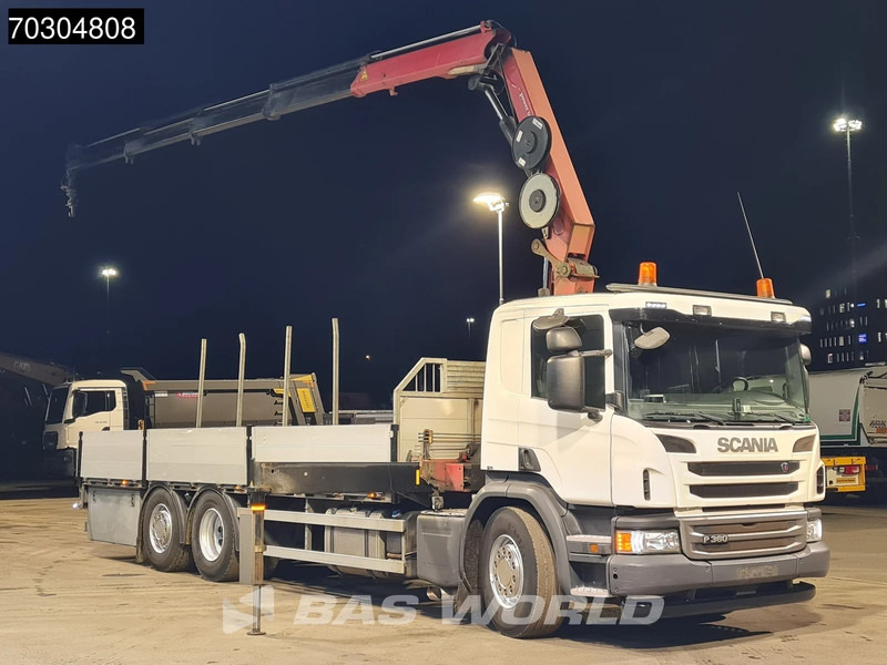 Scania P360 P 6X2 HMF 1820-K4 Kran Crane Lift+Steering Axle Air Suspension Euro 6 - Vrachtwagen met open laadbak, Kraanwagen: afbeelding 3 Scania P360 P 6X2 HMF 1820-K4 Kran Crane Lift+Steering Axle Air Suspension Euro 6 - Vrachtwagen met open laadbak, Kraanwagen: afbeelding 3