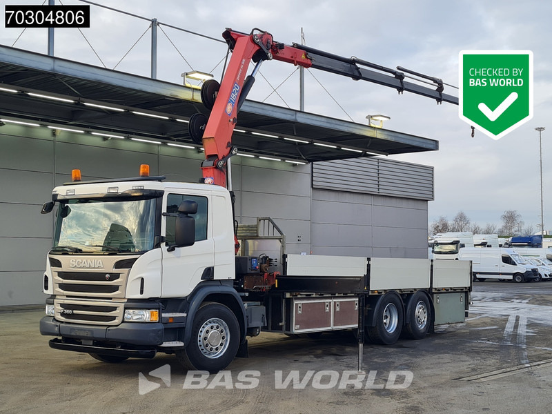 Scania P360 P 6X2 HMF 1820-K4 Kran Crane Lift+Steering Axle Air suspension Euro 6 - Vrachtwagen met open laadbak, Kraanwagen: afbeelding 1 Scania P360 P 6X2 HMF 1820-K4 Kran Crane Lift+Steering Axle Air suspension Euro 6 - Vrachtwagen met open laadbak, Kraanwagen: afbeelding 1