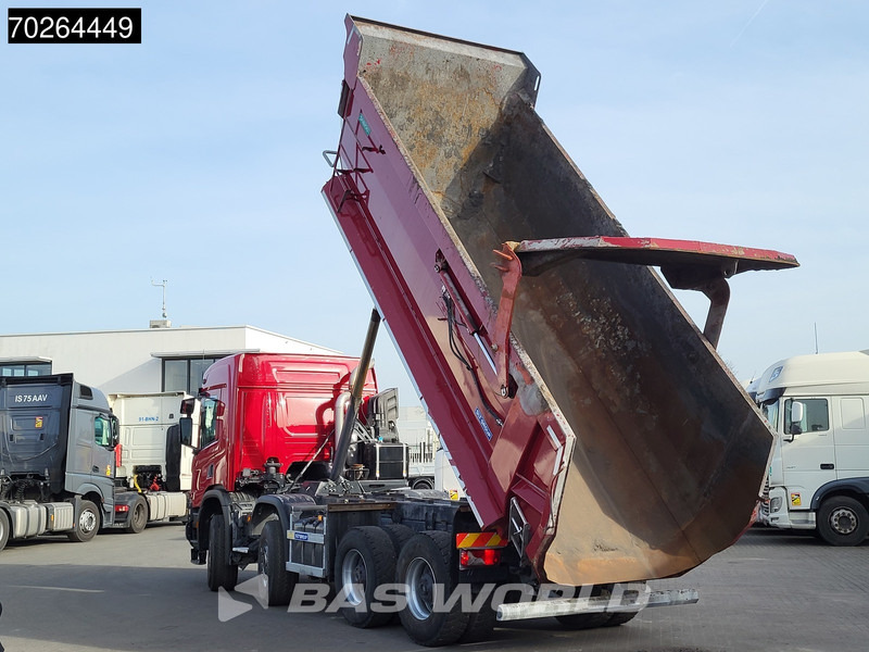 Kipper vrachtwagen Scania P410 8X4 NL-Truck 19m3 tipper box heating Big-Axle Steelsuspension Automatic: afbeelding 11
