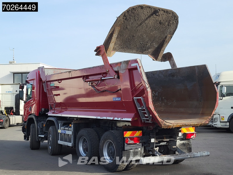Kipper vrachtwagen Scania P410 8X4 NL-Truck 19m3 tipper box heating Big-Axle Steelsuspension Automatic: afbeelding 6