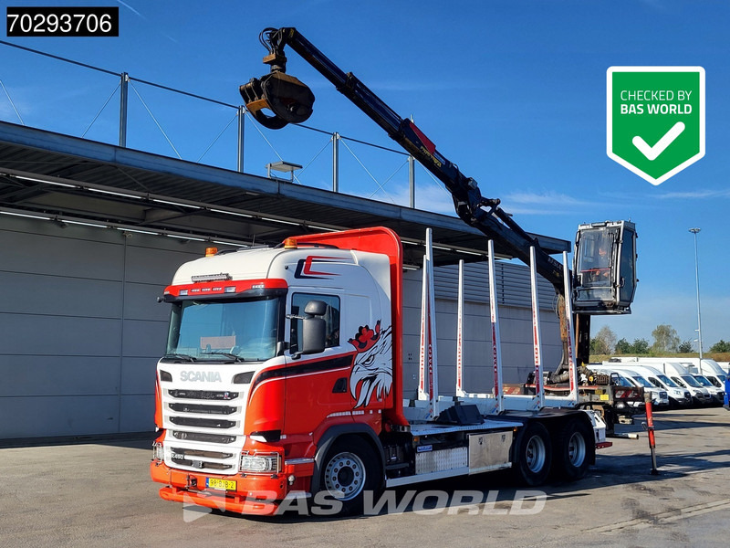 Scania R450 R 6X4 NL-Truck Kesla 2110T Crane Kran Holztransport Manual ACC Xenon Euro 6 - Houttransport, Kraanwagen: afbeelding 1 Scania R450 R 6X4 NL-Truck Kesla 2110T Crane Kran Holztransport Manual ACC Xenon Euro 6 - Houttransport, Kraanwagen: afbeelding 1