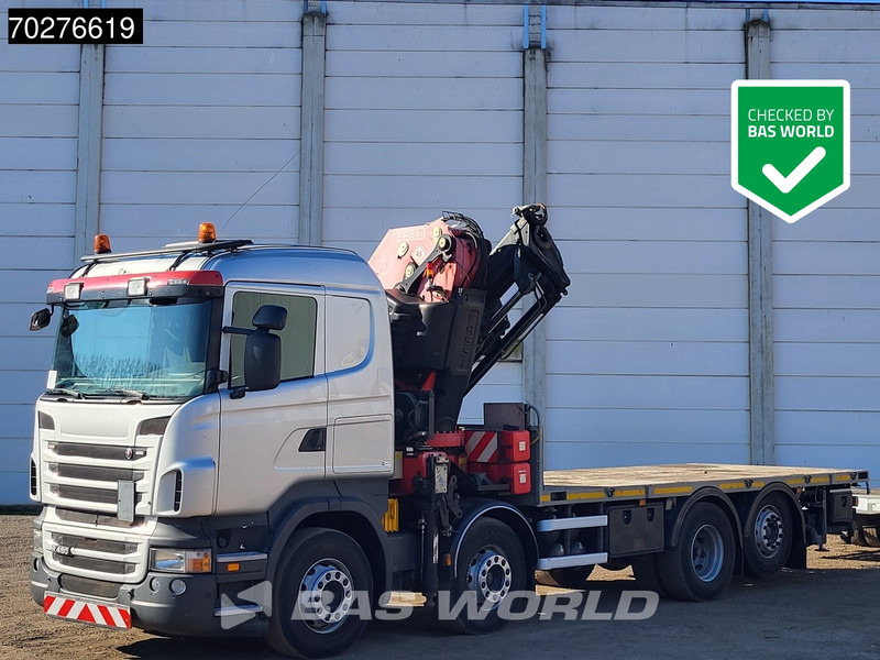 Scania R480 8X2 FASSI F660AXP.25 Manual Retarder Lift+Lenkachse Euro 5 - Vrachtwagen met open laadbak, Kraanwagen: afbeelding 1 Scania R480 8X2 FASSI F660AXP.25 Manual Retarder Lift+Lenkachse Euro 5 - Vrachtwagen met open laadbak, Kraanwagen: afbeelding 1