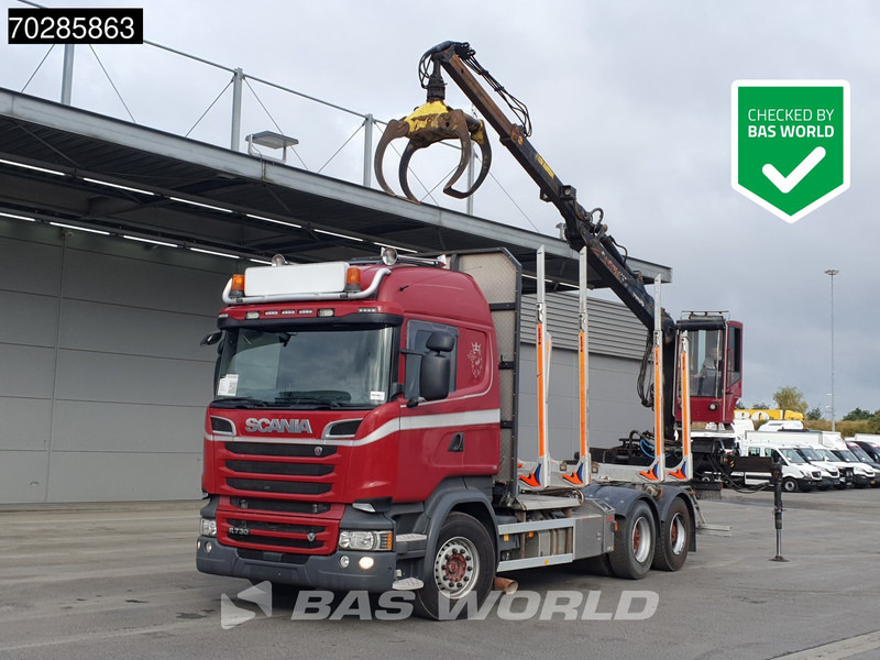 Scania R730 R 6X4 HIAB F108S 79 Crane Retarder Xenon BigAxle Loglift Automatic ACC Euro 6 - Houttransport, Kraanwagen: afbeelding 1 Scania R730 R 6X4 HIAB F108S 79 Crane Retarder Xenon BigAxle Loglift Automatic ACC Euro 6 - Houttransport, Kraanwagen: afbeelding 1