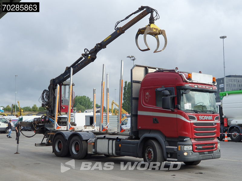 Scania R730 R 6X4 HIAB F108S 79 Crane Retarder Xenon BigAxle Loglift Automatic ACC Euro 6 - Houttransport, Kraanwagen: afbeelding 3 Scania R730 R 6X4 HIAB F108S 79 Crane Retarder Xenon BigAxle Loglift Automatic ACC Euro 6 - Houttransport, Kraanwagen: afbeelding 3
