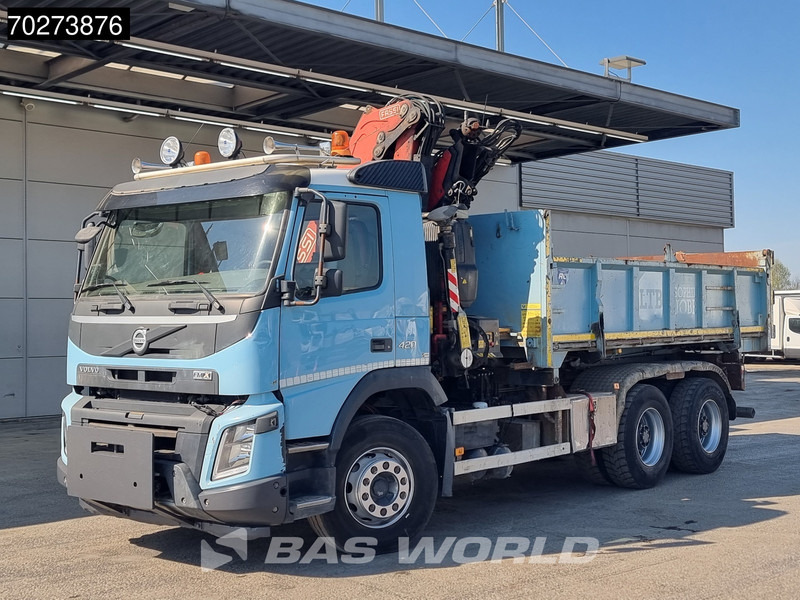 Kipper vrachtwagen, Kraanwagen Volvo FMX 420 6X4 Fassi F155A.2.22 Crane 9m3 Big-Axle Automatic Euro 5: afbeelding 13
