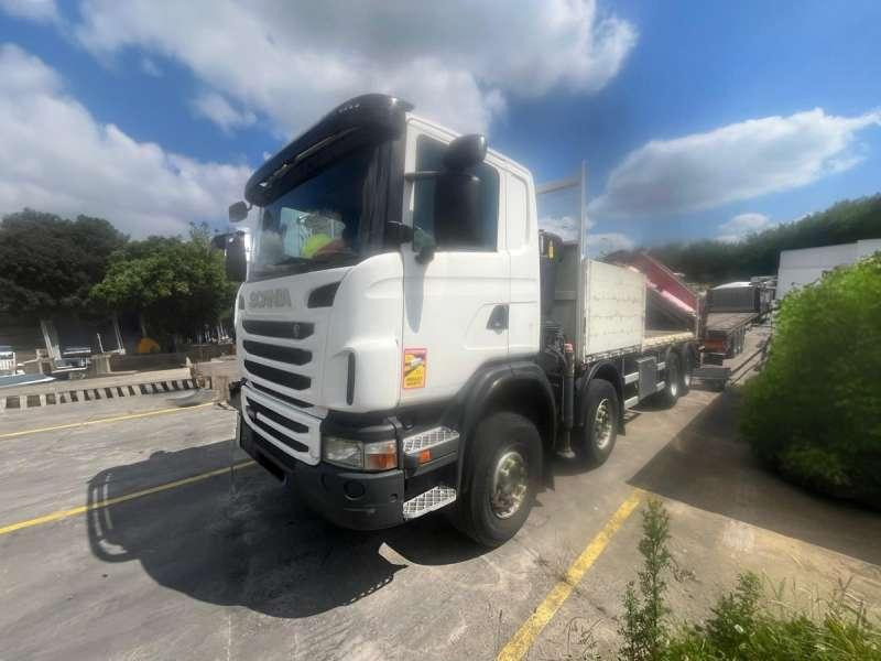 Scania G480 8X4 GRUE FASSI - Vrachtwagen met open laadbak: afbeelding 1 Scania G480 8X4 GRUE FASSI - Vrachtwagen met open laadbak: afbeelding 1