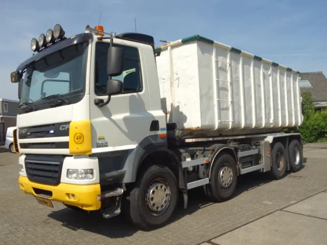 DAF CF 410 8X4 NCH CONTAINER SYSTEEM 32 TON 90 graden silo containers,25 CUB CONTAINER - Kabelsysteem truck: afbeelding 1 DAF CF 410 8X4 NCH CONTAINER SYSTEEM 32 TON 90 graden silo containers,25 CUB CONTAINER - Kabelsysteem truck: afbeelding 1