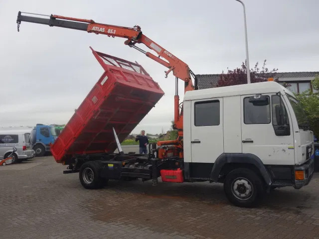 MAN 12.224 DC,8,5 TON ATLAS KRAAN,KIPPER,MANUAL POMP - Kipper vrachtwagen, Kraanwagen: afbeelding 1 MAN 12.224 DC,8,5 TON ATLAS KRAAN,KIPPER,MANUAL POMP - Kipper vrachtwagen, Kraanwagen: afbeelding 1