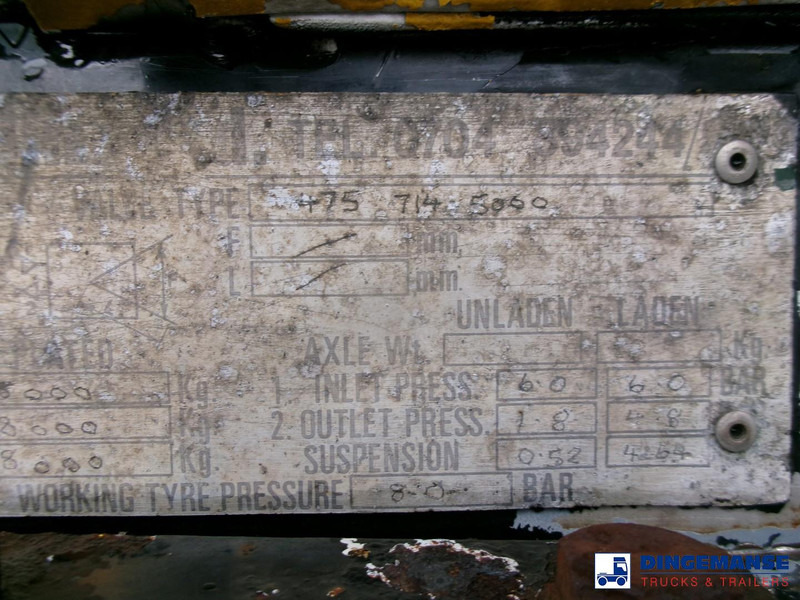 Tankoplegger Clayton Food (beer) tank inox 30 m3 / 1 comp: afbeelding 12