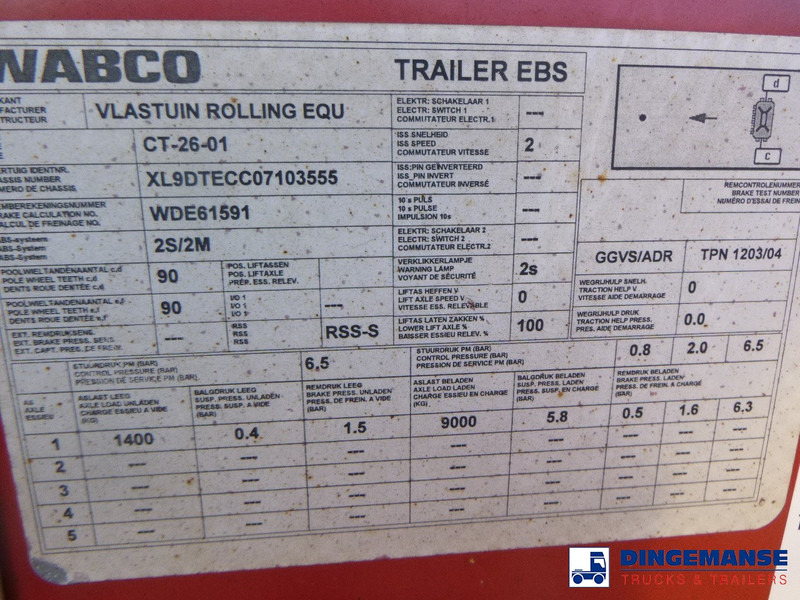 Containertransporter/ Wissellaadbak vrachtwagen D-Tec 4-axle container combi trailer (3 + 1 axles) 20-30-40-45 ft: afbeelding 15