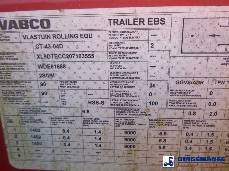 Containertransporter/ Wissellaadbak vrachtwagen D-Tec 4-axle container combi trailer (3 + 1 axles) 20-30-40-45 ft: afbeelding 17